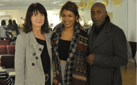 Above centre: 3rd Assistant Director JADE MONTOUTE with her mother Deborah and her uncle, Chris Ramsey