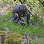 Ian Woodward setting up a camera angle for his latest film, The Red Rose